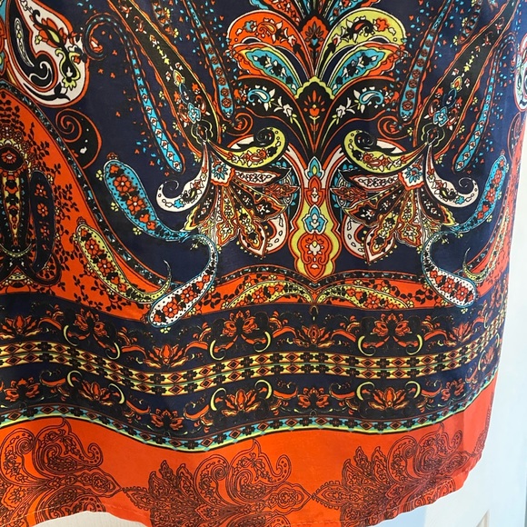 Navy blue and paisley dress/tunic size S - Picture 2 of 5